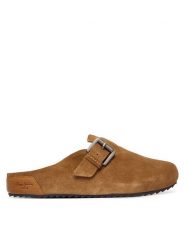 Pepe Jeans Klapki Corby Clog W PLS900001 Brązowy. Brązowe klapki Pepe Jeans, bez wzorów, z jeansu, bez obcasa, bez zapięcia. Za 259.99 zł.