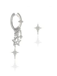 Miu Silver Srebrny kolczyki z cyrkonią rozmiar: onesize. Szare kolczyki Miu Silver, z cyrkonią, srebrne. Za 166.10 zł.