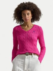 Polo Ralph Lauren Sweter 211971870509 Różowy Slim Fit. Czerwone swetry Polo Ralph Lauren, xs, bez wzorów, z bawełny, bez ramiączek. Za 949.99 zł.