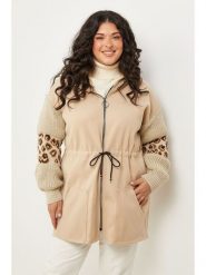 Curvy Lady Parka w kolorze beżowym rozmiar: 44/46. Brązowe płaszcze Curvy Lady, bez wzorów, klasyczne, bez kaptura. Za 108.99 zł.