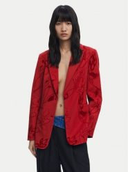 Desigual Marynarka Flockarty 25WWEW19 Czerwony Regular Fit. Czerwone marynarki i żakiety Desigual, l, bez wzorów, z syntetyku, bez ramiączek. Za 459.99 zł.