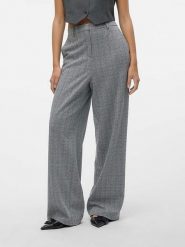 Vero Moda Spodnie w kolorze szarym rozmiar: M/L32. Szare spodnie materiałowe Vero Moda, bez wzorów, z materiału, z podwyższonym stanem. Za 88.23 zł.