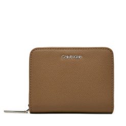 Mały Portfel Damski Calvin Klein. Brązowe portfele Calvin Klein, bez wzorów. Za 199.99 zł.