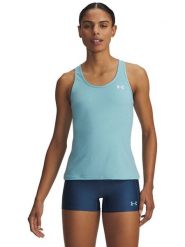 Under Armour Top sportowy "Tech Mesh Racer" w kolorze turkusowym rozmiar: S. Niebieskie topy sportowe Under Armour, s, bez wzorów, z materiału, outdoorowe. Za 68.95 zł.