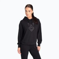 Bluza treningowa damska Cardio Bunny HCB-125. Czarne bluzy Cardio Bunny, l, bez wzorów, z materiału, bez kaptura, na fitness i siłownię. Za 67.99 zł.