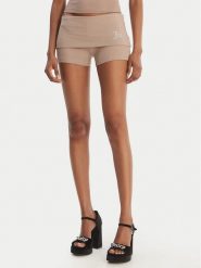 Juicy Couture Szorty sportowe Roll Down JCWHS126307 Beżowy Slim Fit. Brązowe szorty sportowe Juicy Couture, bez wzorów, z bawełny. Za 239.99 zł.
