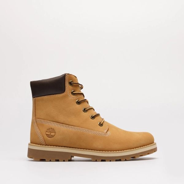 Timberland Courma Trapery damskie. Brązowe traperki Timberland, bez wzorów, biznesowe, bez obcasa, bez zapięcia. Za 339.99 zł.