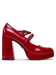 Steve Madden Czółenka Cabarnet SM11003444 Czerwony. Czerwone czółenka Steve Madden, bez wzorów, ze skóry, bez obcasa, bez zapięcia. Za 399.99 zł.