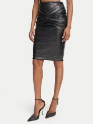 Elisabetta Franchi Spódnica z imitacji skóry GO-219-66E2-V260 Czarny Slim Fit. Czarne spódnice Elisabetta Franchi, bez wzorów, ze skóry. Za 1,119.00 zł.