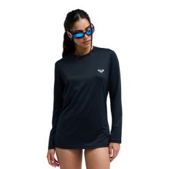 Koszulka z długim rękawem Rash Vest damska HAPPY WAVES. Szare bikini Roxy, bez wzorów, z elastanu, sportowe. Za 169.99 zł.