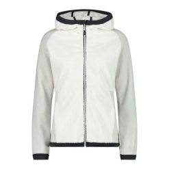 Polar z kapturem dla kobiet CMP. Białe bluzy z polaru CMP, bez wzorów, z polaru. Za 356.00 zł.