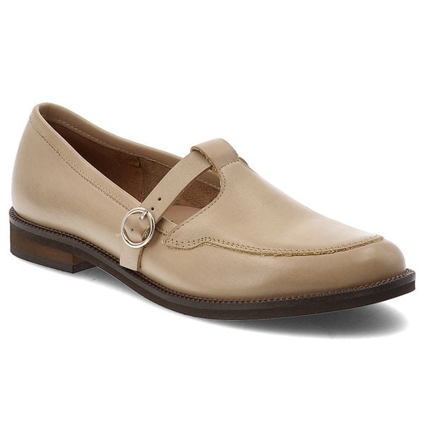 Brązowe Półbuty Armodo Płaskie Obuwie Damskie. Brązowe półbuty wsuwane Armodo, bez wzorów, ze skóry, biznesowe, bez obcasa, na obcasie. Za 373.99 zł.