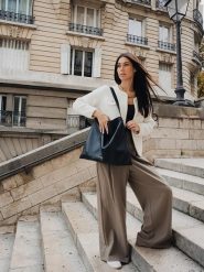 Maison héritage PARIS Skórzany shopper bag "Ori" w kolorze czarnym - 45 x 35 cm rozmiar: onesize. Czarne shopper bag maison héritage PARIS, bez wzorów, z materiału, na ramię, bez dodatków. Za 300.21 zł.