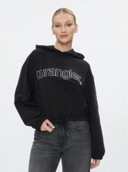 Wrangler Bluza 112342761 Czarny Loose Fit. Czarne bluzy Wrangler, l, bez wzorów, z bawełny, bez ramiączek, bez kaptura. Za 209.00 zł.