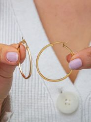 Heliophilia Pozłacane kolczyki-kreole rozmiar: onesize. Żółte kolczyki Heliophilia, pozłacane. Za 105.88 zł.