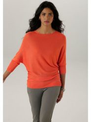 Aniston Sweter w kolorze pomarańczowym rozmiar: 36. Pomarańczowe swetry Aniston, bez wzorów, bez ramiączek. Za 56.79 zł.