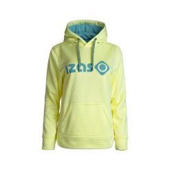 Bluza damska DUERO W V4 z regulowanym kapturem, logo i kieszenią z przodu. Żółte bluzy IZAS, m, bez wzorów, eleganckie, bez ramiączek. W wyprzedaży za 182.57 zł.