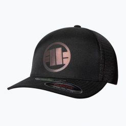 Czapka z daszkiem Pitbull Mesh Full Cap Logo Iridescent Flexfit. Czarne czapki z daszkiem PITBULL, bez wzorów, z bawełny, sportowe. Za 159.99 zł.