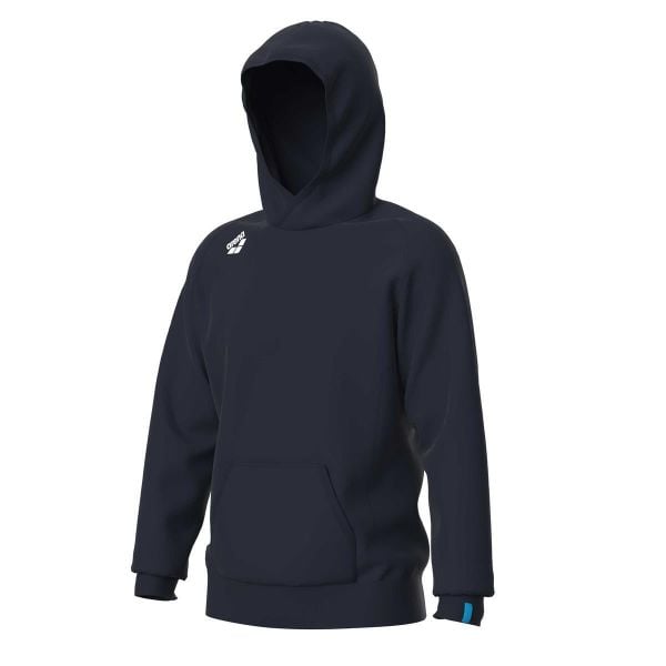 Bluza z kapturem Arena Team Panel. Niebieskie bluzy Arena, bez wzorów, z bawełny, sportowe, bez ramiączek, z kapturem. Za 338.50 zł.