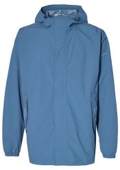 Rowerowa kurtka przeciwdeszczowa Hoga unisex, horizon blue. Niebieskie kurtki do biegania BASIL, s, bez wzorów, z materiału, bez kaptura, rowerowe. Za 419.90 zł.