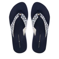Japonki Tommy Hilfiger. Niebieskie japonki Tommy Hilfiger, bez wzorów. Za 189.99 zł.
