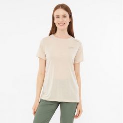 T-shirt damski VIKING Morain Lady Bamboo. Brązowe t-shirty sportowe Viking, l, bez wzorów, bez ramiączek. Za 130.99 zł.