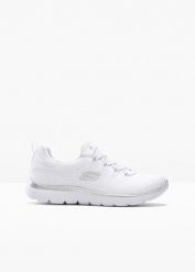 Sneakersy Skechers z pianką memory. Białe buty sportowe lifestyle bonprix, bez wzorów, sportowe, bez zapięcia. Za 319.99 zł.