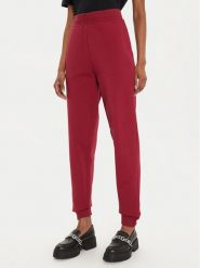 Hugo Spodnie dresowe Nelfinia 50522417 Czerwony Regular Fit. Czerwone spodnie dresowe Hugo, bez wzorów, z bawełny. Za 299.99 zł.