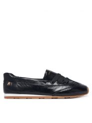 Tommy Hilfiger Baleriny Bella Ballet Sneaker FW0FW09449 Czarny. Czarne baleriny Tommy Hilfiger, bez wzorów, ze skóry, bez obcasa, bez zapięcia. Za 449.99 zł.