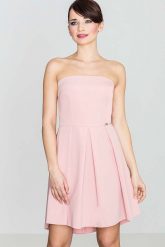 Elegancka Różowa Gorsetowa Sukienka z Dłuższym Tyłem. Czerwone sukienki SALE, s, bez wzorów, z materiału, eleganckie, bez kołnierzyka, bez ramiączek, gorsetowe. Za 199.00 zł.