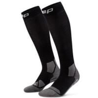 Wysokie skarpety hikingowe damskie kompresyjne z lekką amortyzacją CEP. Czarne skarpetki CEP, bez wzorów, z elastanu. Za 209.00 zł.
