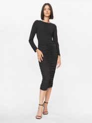 Dixie Sukienka koktajlowa AIDRTNDA Czarny Slim Fit. Czarne sukienki Dixie, m, bez wzorów, z syntetyku, wizytowe, bez kołnierzyka, bez ramiączek. Za 599.99 zł.