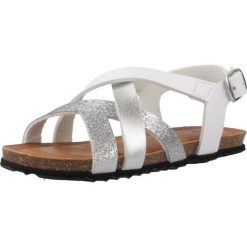 Sandały GEOX J SANDAL CHILENE GIR Biały. Białe sandały Geox, bez wzorów, z syntetyku, bez obcasa, bez zapięcia. Za 156.99 zł.
