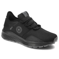 Czarne Sneakersy Big Star Damskie Buty Sportowe. Czarne buty sportowe lifestyle BIG STAR, na wiosnę, z aplikacjami, z materiału, retro, bez zapięcia. Za 199.00 zł.