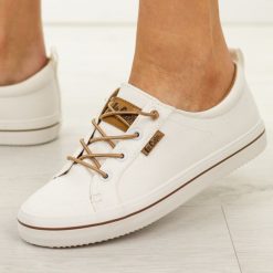 Białe trampki damskie Lee Cooper 4058. Białe trampki Lee Cooper, bez wzorów, z gumy, casualowe, bez zapięcia. Za 159.00 zł.