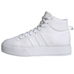 Buty adidas Bravada 2.0 Mid Platform IE2316 białe. Białe buty treningowe bez wzorów, z bawełny, bez zapięcia. Za 362.20 zł.