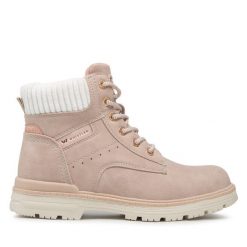 Trapery Whistler. Czerwone traperki WHISTLER, bez wzorów, bez obcasa, bez zapięcia. Za 379.99 zł.