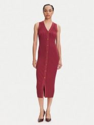 MICHAEL Michael Kors Sukienka dzianinowa MT5832533D Różowy Slim Fit. Czerwone sukienki MICHAEL Michael Kors, xl, bez wzorów, z dzianiny, bez kołnierzyka, bez ramiączek. Za 1,059.00 zł.