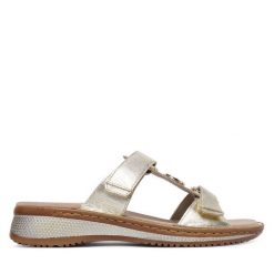 Klapki Ara. Żółte klapki ara, bez wzorów, bez obcasa, bez zapięcia. Za 329.99 zł.