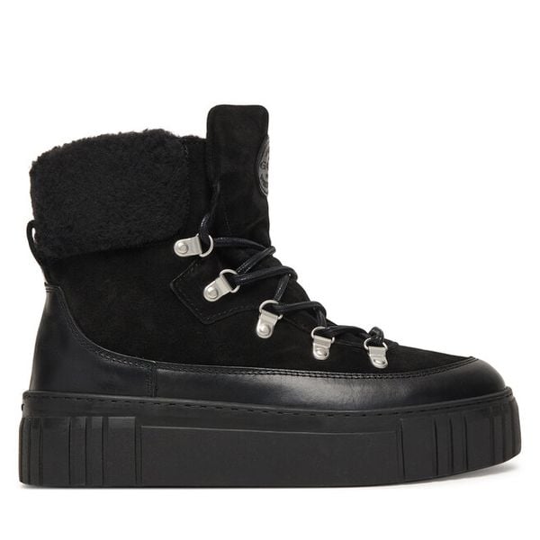 Trzewiki Gant. Czarne botki Gant, bez wzorów, bez obcasa, na płaskiej podeszwie, bez zapięcia. Za 499.99 zł.