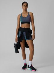 4F Legginsy krótkie treningowe damskie - multikolor S. Legginsy 4f, bez wzorów, z dzianiny, biznesowe, krótkie. Za 99.99 zł.