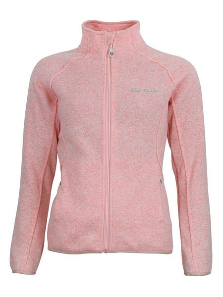 Peak Mountain Kurtka polarowa "Ator" w kolorze łososiowym rozmiar: L. Pomarańczowe kurtki Peak Mountain, l, bez wzorów, z polaru, bez kaptura. Za 157.35 zł.