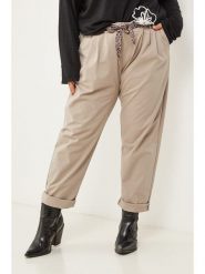 Curvy Lady Spodnie w kolorze beżowym rozmiar: 40/42. Brązowe spodnie materiałowe Curvy Lady, bez wzorów, z bawełny, klasyczne, z standardowym stanem. Za 86.99 zł.