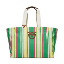 Torebka PINKO. Zielone shopper bag Pinko, bez wzorów, bez dodatków. Za 859.99 zł.