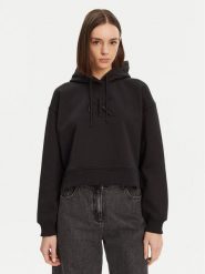 Calvin Klein Jeans Bluza J20J224718 Czarny Relaxed Fit. Czarne bluzy Calvin Klein Jeans, l, bez wzorów, z bawełny, bez kaptura. Za 259.99 zł.