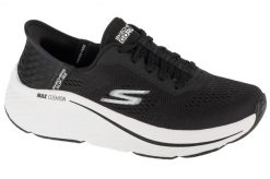 Buty sportowe damskie, Slip-Ins: Max Cushioning Elite 2.0 - Vanish. Czarne buty treningowe Skechers, bez wzorów, z materiału, przed kostkę, bez zapięcia, na fitness i siłownię. Za 509.99 zł.