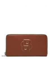 BOSS Duży Portfel Damski Anett Ziparound 50536354 Brązowy. Brązowe portfele Boss, bez wzorów, ze skóry. Za 499.99 zł.