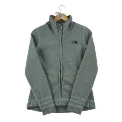 Second life - Kurtka polarowa TNF dla kobiet - Jak nowy. Szare kurtki The North Face, bez wzorów, z polaru, sportowe, bez kaptura. Za 169.16 zł.