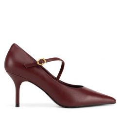Szpilki Gino Rossi. Czerwone szpilki Gino Rossi, bez wzorów, bez obcasa, na szpilce, bez zapięcia. Za 349.99 zł.