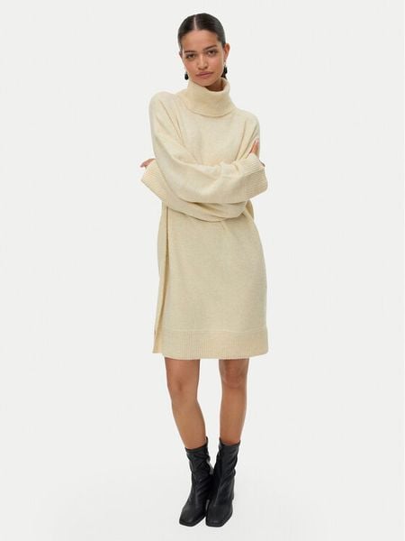 Vero Moda Sukienka dzianinowa Aquarius 10331900 Beżowy Regular Fit. Brązowe sukienki Vero Moda, xs, bez wzorów, z dzianiny, bez kołnierzyka, bez ramiączek. Za 229.99 zł.